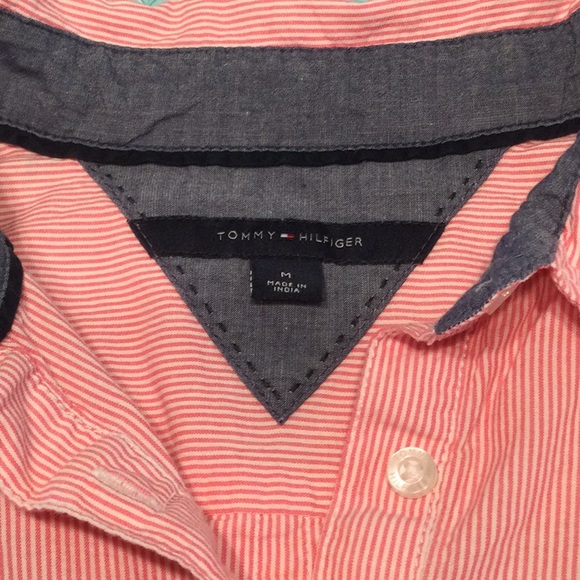 Tommy Hilfiger Partial Button Down Shirt Long Sleeve - Picture 3 of 6